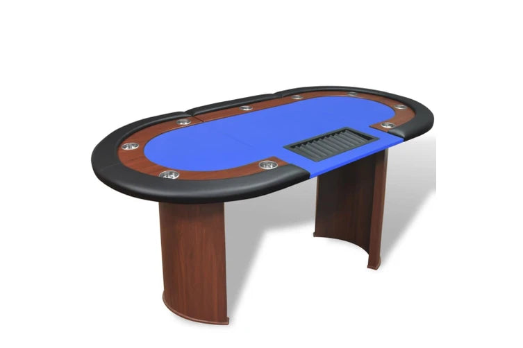 VidaXL 10-Player Poker Table with Dealer Area