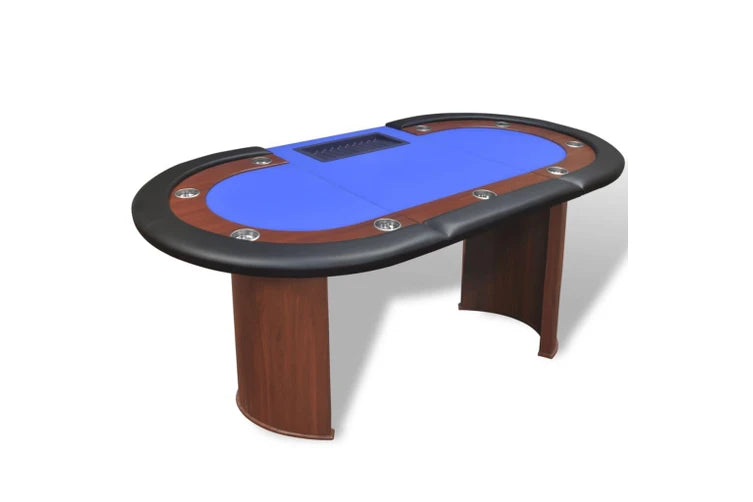 VidaXL 10-Player Poker Table with Dealer Area