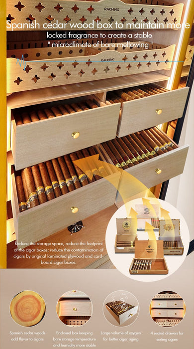 Raching | MON5800A | Climate Controlled Cigar Humidor